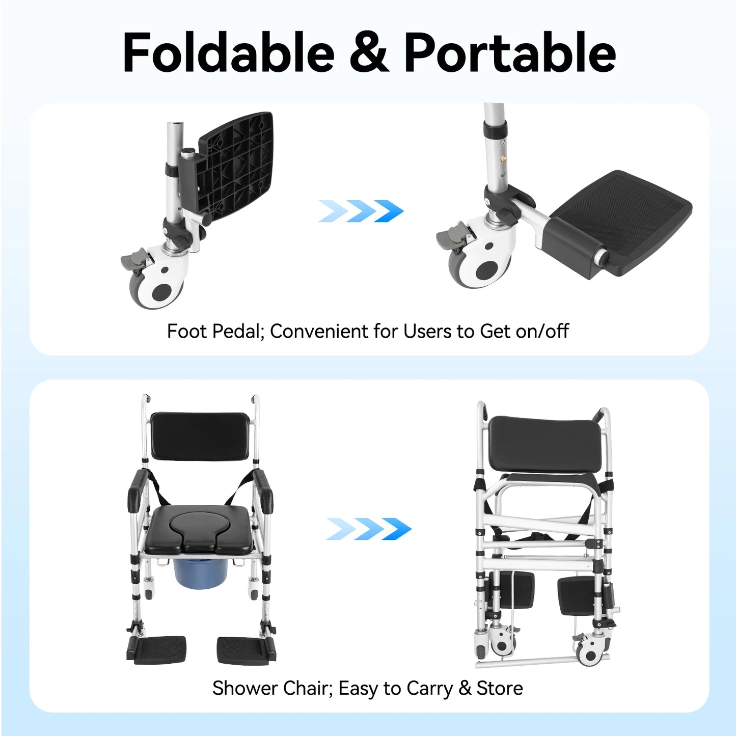 Shower Chair with Wheels